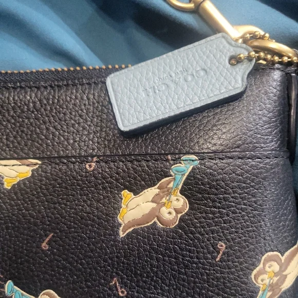 Coach Polly Leather Crossbody Black Original Owls Print NWOT Turnlock - Picture 3 of 11